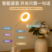 人工智能语音声控小夜灯usb控制灯，感应灯卧室家用床头led睡眠台灯