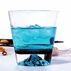 日式创意雪山杯家用富士山玻璃杯 墨水蓝冰山杯柠檬杯玻璃饮料杯