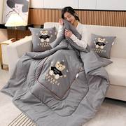 抱枕被子两用二合一加厚折叠汽车载枕头被办公室午睡空调毯子靠枕