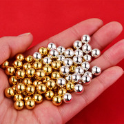 藏式S990纯银珠子散珠镀24K黄金光珠曼扎供珠小金珠圆珠民族风