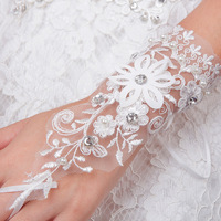 欧美新娘婚纱女蕾丝花边手套