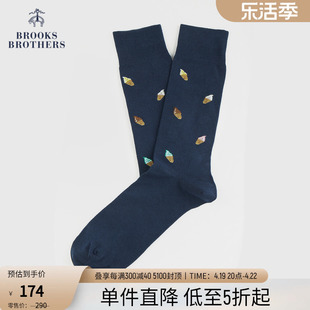 brooksbrothers布克兄弟，男士趣味冰淇淋，印花袜子柔软舒适棉袜