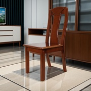 全实木椅子家用餐厅木头，靠背凳子中式现代简约麻将椅酒店饭店餐椅