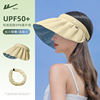回力防晒帽子女款，夏季防紫外线空顶，遮阳帽大帽檐太阳帽可折叠发箍