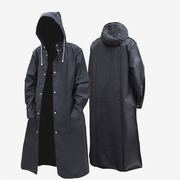 高档雨衣黑色长款全身外套便携式上衣防水雨披男士大码加大加厚风