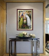 唯美大气印花十字绣客厅卧室玄关走廊动物森林美丽的2只孔雀