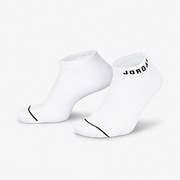 耐克男女袜2024夏季jordan简约速干透气运动船袜三双装dx9656-100