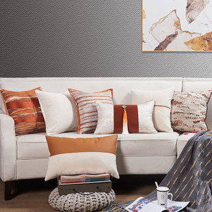 新中式沙发抱枕组合高端家用客厅，床头现代北欧靠垫，腰枕靠背枕含芯