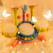 灵动宝宝儿童玩具架子鼓初学者，多功能乐器爵士鼓男女孩3-4-6岁生