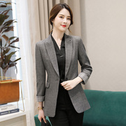 小西装外套女2020秋季韩版时尚长袖修身黑色，职业西服上衣套装