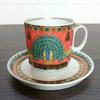 范思哲孔雀小咖啡杯陶瓷茶，杯托碟子无盒罕见罗森塔尔单个家用