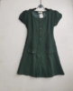 秋冬款女款连衣裙墨绿色毛呢，修身短袖裙子，背心裙小码155