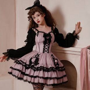 原创正版lolita甜蜜舞曲op洋装，宫廷少女辣妹日常灯笼，袖公主连衣裙