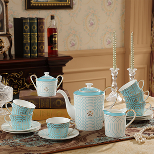 欧式陶瓷咖啡茶具15件套装11件赠送礼盒装整套办公会客家用下午茶