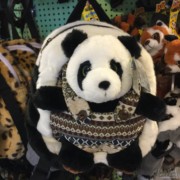 广州长隆动物世界，纪念品儿童可爱书包双肩背包，毛绒公仔幼儿园书包