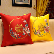 中式靠垫红木沙发抱枕床头大靠背垫套子客厅靠枕腰枕不含芯中国风
