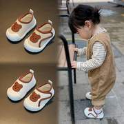 女宝宝帆布鞋春秋婴儿软底，学步鞋0一1-2岁小童鞋子婴幼儿卡通单鞋