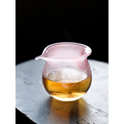 耐高温玻璃公道杯分茶器加厚日式简约彩色，鹰嘴建水茶具配件