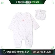 韩国直邮organicmom拉德娜，新生儿哈衣手套套装，(mjsnbw05)