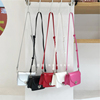 小脏柜 韩国小众设计师爱心金属扣mini小方包单肩斜挎包耳机小包