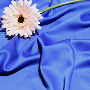 加厚垂顺光泽感宝蓝色麻纱，缎面布料风衣连衣裙，长裙礼服面料特