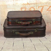 仿古中式手提箱旧式复古木箱店面装饰箱子拍摄民国风格道具