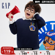 汪汪队联名Gap男幼童冬抓绒保暖圆领洋气运动套头卫衣847362