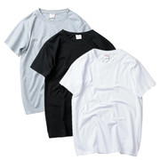双件装黑白灰大码短袖T恤欧码胖哥时尚宽松版型半袖中青年t恤