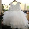 女童韩版礼服白色，婚纱公主连衣裙蓬蓬纱裙六一幼儿园毕业礼服