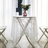 复古网纱镂空白色蕾丝布，玫瑰桌布野餐布盖布，摆拍背景布法式(布法式)