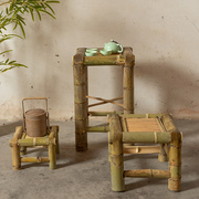 竹凳子竹椅子舞蹈凳手工竹椅，小方凳复古竹凳竹编小竹凳老式椅家用