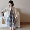 木西童品2024夏韩国版女童宝宝森系蕾丝刺绣小开衫长袖防晒衣外套