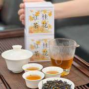 强韵桂花红茶桂花乌龙茶，100g罐装窑制新茶浓香型，养胃茶奶茶送人