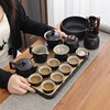 黑陶盖碗茶具套装家用办公简约陶瓷，茶杯茶壶整套功夫茶具商务