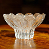 德国中古水晶玻璃水果盘叶子，与露珠甜品碗，烛台迷你沙拉水晶盘碟子