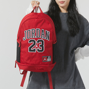 Nike耐克红色双肩包男女包2024运动包Jordan电脑背包学生书包