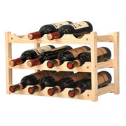 实木家用红酒架摆件创意，葡萄酒架酒瓶收纳架，欧式红酒架瓶架