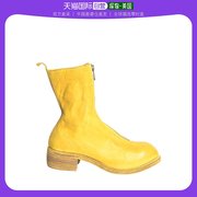 香港直发guidi女士，黄色皮质踝靴pl2horsefullgrainp118t