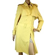 美国奥莱直发 Bottega Veneta 女式初剪羊毛风衣外套 - 黄色