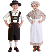 卖火柴的小女孩服装儿童话剧演出服童话舞台服中世纪欧洲贫民服装