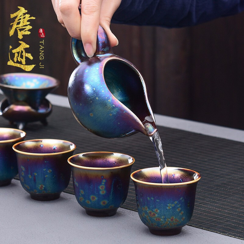 建盏茶具窑变茶具现家用简约七彩曜变钧窑茶具茶壶6 茶叶罐 建盏在类目 餐饮具, 茶具, 功夫茶具中 - 来自Buy2taobao.com提供专业的淘宝代购服务