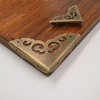仿古纯铜装饰护角抽屉桌子，铜角中式箱子包角黄铜，角花大小镂空角码