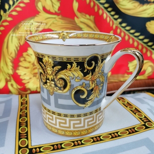 欧式奢华陶瓷杯潮牌高档水杯美杜莎马克杯骨瓷咖啡牛奶茶水杯