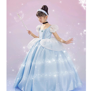 女童礼服爱莎贝尔公主裙轻奢小众高端儿童生日主持迪士尼晚礼服裙