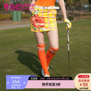 SVG高尔夫服装撞色定位印花半裙时尚修身短裙A字裙子修身女裙