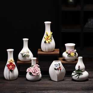 创意陶瓷小花瓶设计感小众，茶几桌面插花干花，水养花器家居装饰摆件