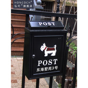 欧式别墅室外信箱挂墙防雨水邮箱带锁邮筒大号田园创意信报箱