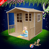 木制儿童木屋户外帐篷益智大型玩具幼儿园过家家树屋木实木游