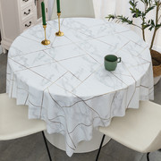 大理石pvc圆桌布 防水防油免洗防烫餐桌垫家用茶几台布长方形盖布
