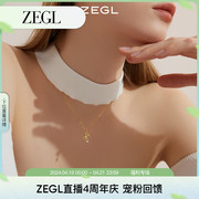 ZEGL925纯银小熊项链女轻奢小众设计感高级锁骨链配饰品生日礼物